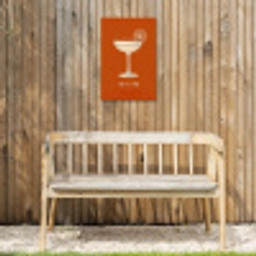 Cocktail - Oranje - Zomer - Quote Tuinposter op houten frame 2 cm dik klein -sfeer4