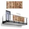 Hout - Stam - Lichtbruin Balkonbeschermer Duitsland klein -3d