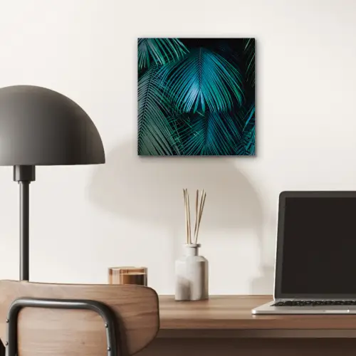 Palmblad - Tropisch - Natuur - Jungle aluminium wit klein -sfeer5