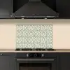 Krulornament - Tegel - Groen keuken achterwand spatscherm klein 900 -sfeer1