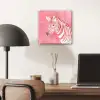 Zebra - Pink - Verf plexiglas 5mm klein -sfeer6