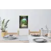 Doorkijk - Landschap - Bloemen - Pad - Uitzicht Muursticker klein -eettafel