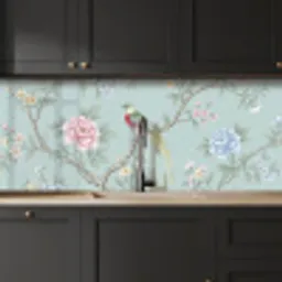 Vogel - Bloemen - Kleurrijk keuken achterwand 2 middel -sfeer1