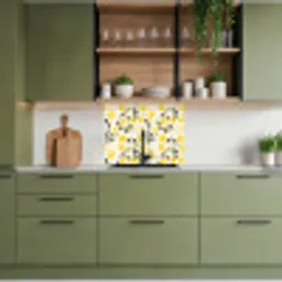 Citroenen - Geel - Wit - Stippen keuken achterwand 2 middel 865 -sfeer3