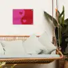 Minimalistisch - Rood - Roze - Hartjes tuinposter los doek klein -sfeer7