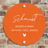 Oranje - Sierlijk Naambord Rond klein -sfeer2