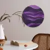 Golven - Abstract - Paars Akoestische PET Vilt - Rond klein -sfeer3