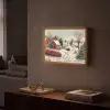 Kerstsfeer - Landelijk - Rood Light Box met batterij (Wandlamp) middel -sfeer1