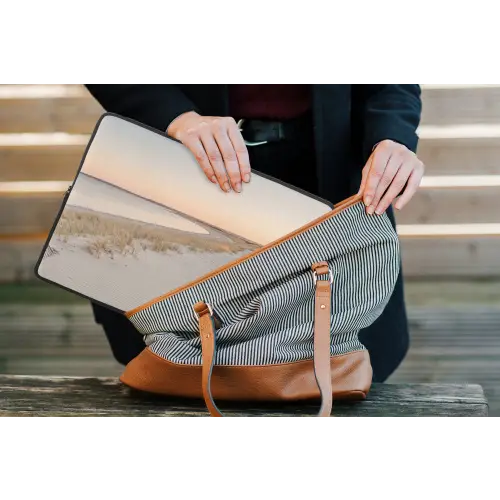 Kustlijn - Horizon - Hek laptophoes neopreen klein -tas