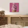Softijs - Edelstenen - Roze - Hoorntje aluminium wit klein -sfeer3