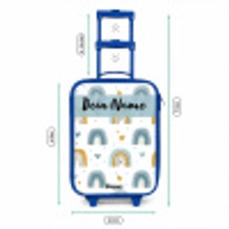Patroon - Regenboog - Hartjes Kinderkoffer - Blauw klein -productfoto_formaten