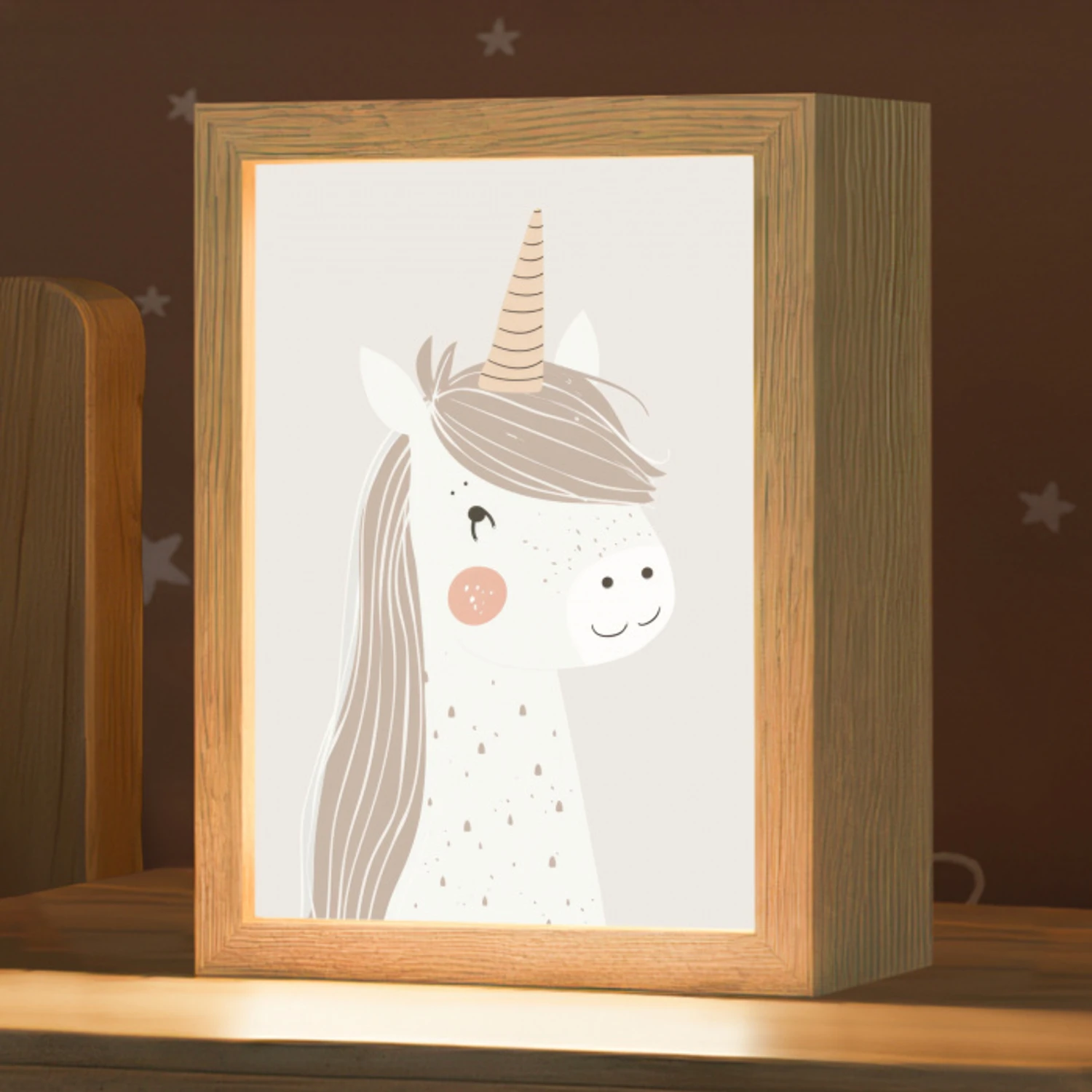 Eenhoorn - Pastel kleuren - Unicorn Light Box met kabel klein -zzz_3d_website