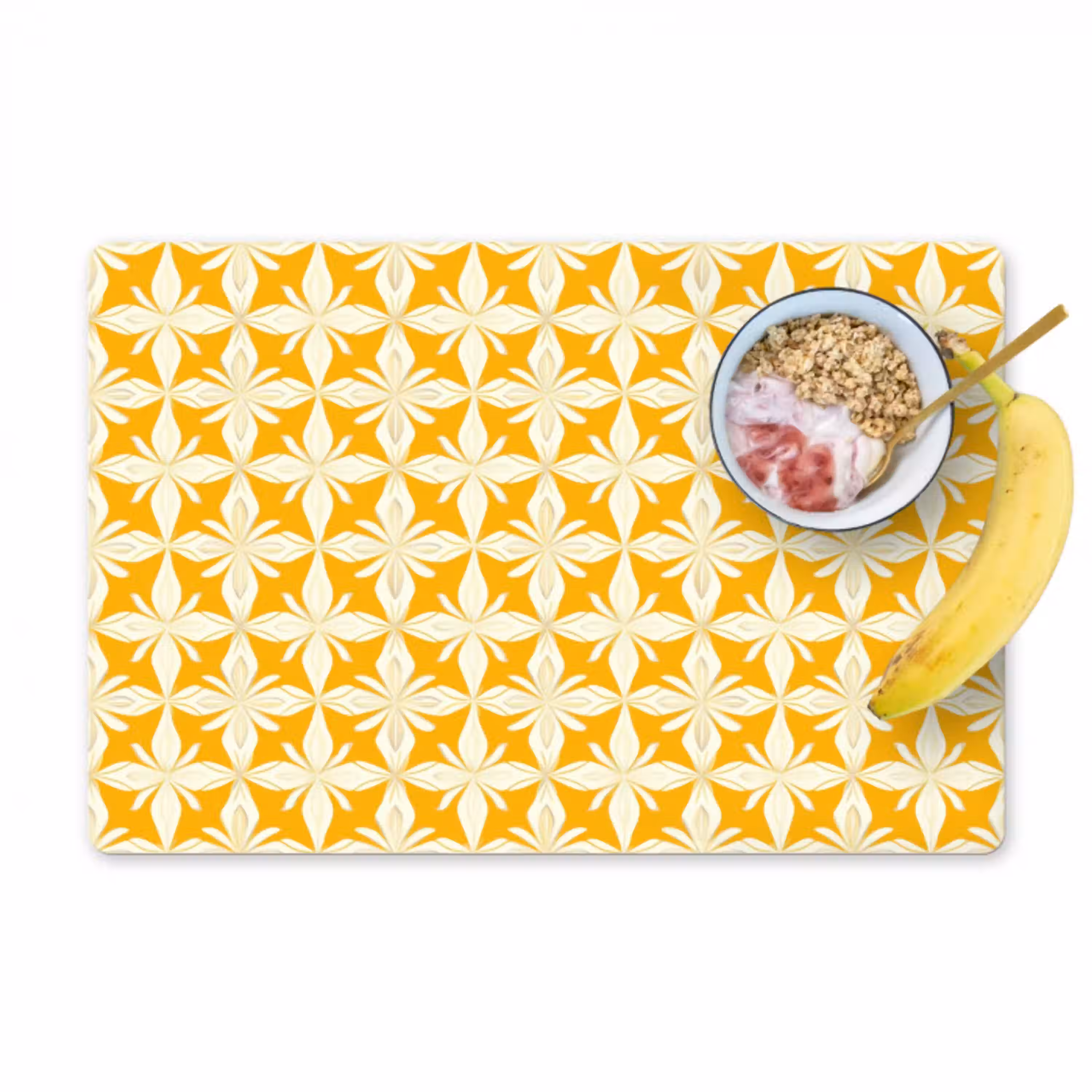Patroon - Retro - Geel Placemat vinyl groot 368 -zzzproduct_Kitchenyeah-website