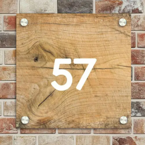 Hout - Traditioneel Naambord Vierkant klein -sfeer2