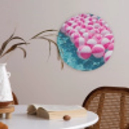 Strandballen - Roze - Water Akoestische PET Vilt - Rond klein -sfeer3