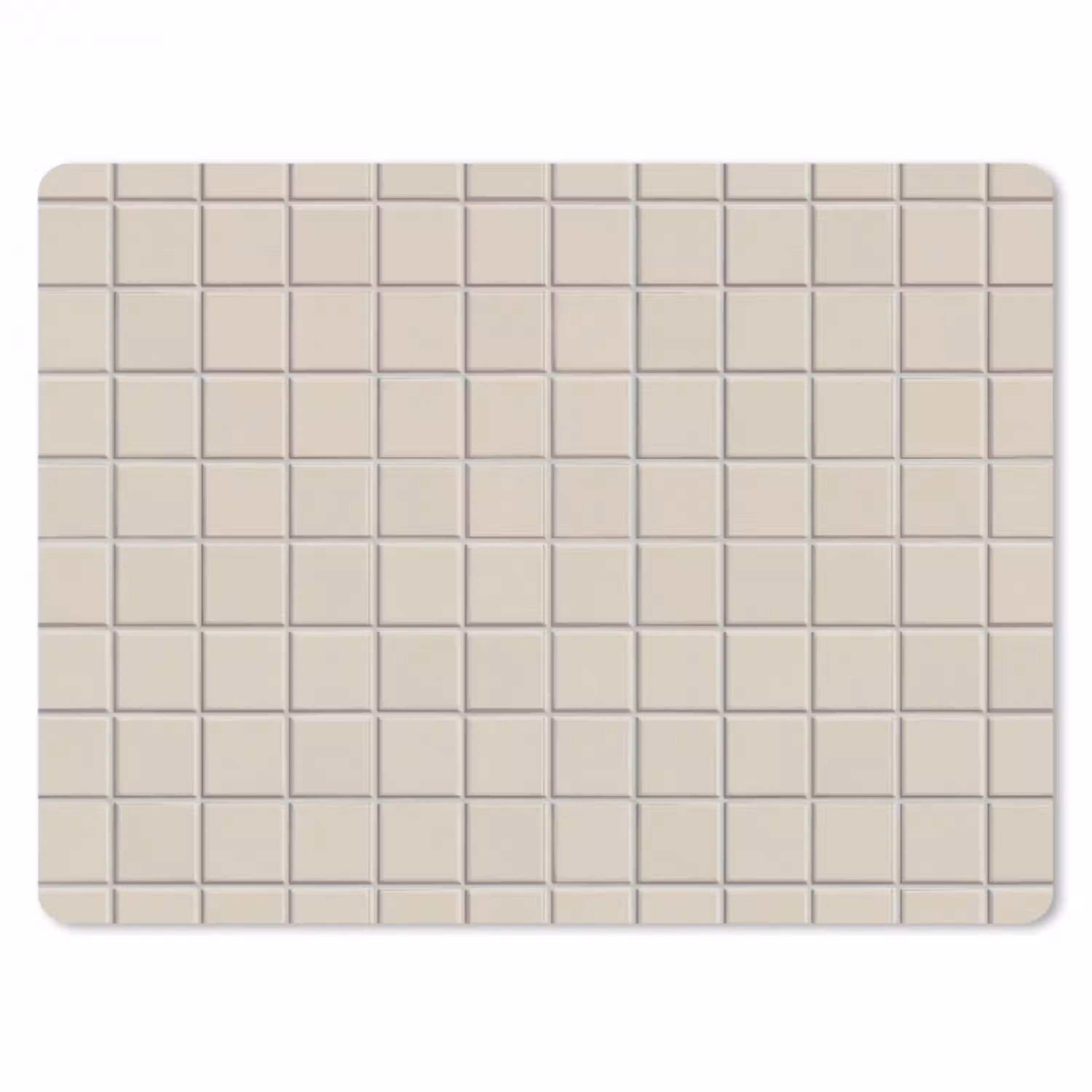 Patroon - Tegels - Taupe muismat rubber klein 262 -3d