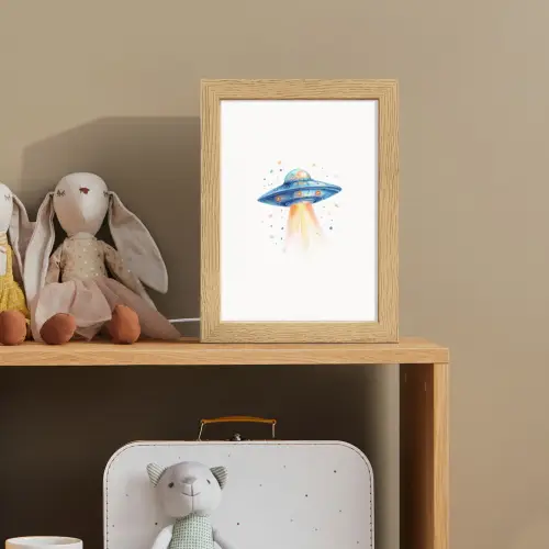 Ruimte - Ufo - Sterren Light Box met kabel klein -sfeer2_kind