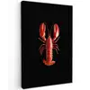 Kreeft - Glossier Rood - Zwart Tuinposter op houten frame 2 cm dik klein -3d