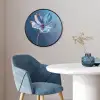 Blauw - Bloem - Glazen - Sierlijk Fotolijst rond zonder passe partout klein -sfeer2