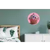 Cupcake - Kleurrijk - Edelstenen Wandcirkel aluminium klein -slaapkamer