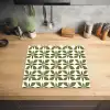 Botanisch - Retro - Groen Inductie beschermer vinyl 3mm middel 274 -sfeer5