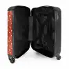 Stippen patroon rood NBS - Handbagage koffer - Kinderen Unisex middel -binnenkant