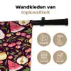 Donker - Bladeren - Fruit - Patroon Wandkleed katoen klein 269 -sfeer2