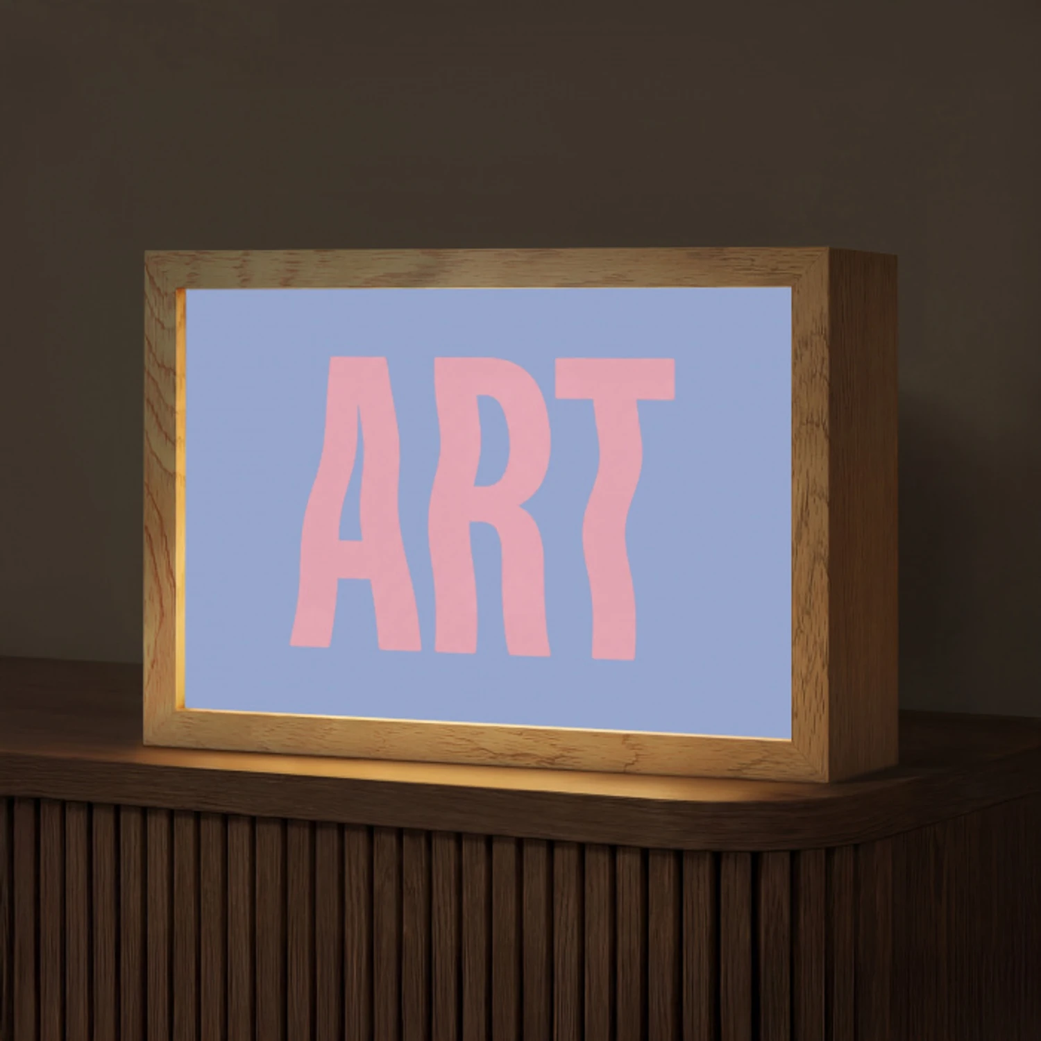 Art - Roze - Blauw Light Box met kabel (Tafellamp) klein -z3d_website
