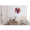 Vormen - Ritmisch - Kleuren - Abstract Wandcirkel aluminium klein -woonkamer