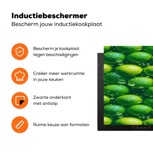Limoenen - Druppels - Groen Inductie beschermer vinyl 3mm klein 276 -zzzzzzz-td-ups