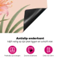 Vogel - Bloem - Natuur - Roze Inductie beschermer vinyl 3mm klein -wsfeer4_website