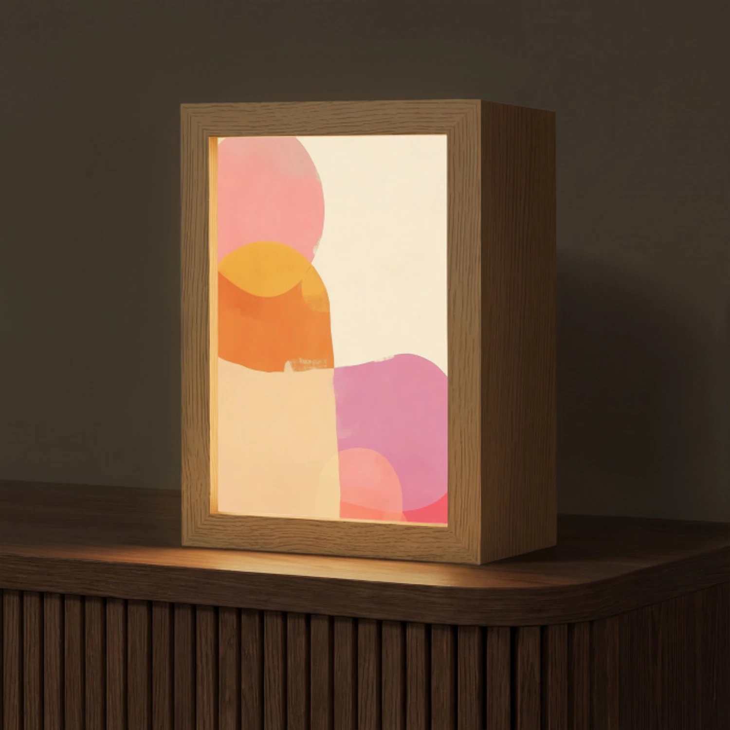 Vormen - Abstract - Kleurrijk Light Box met kabel (Tafellamp) klein -z3d_website