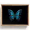 Vlinder - Blauw - Contrast Dienblad Rechthoek middel -z3d_shopping
