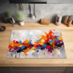 Abstract - Schilderij - Kleurrijk - Dynamisch Inductie beschermer vinyl 3mm klein -sfeer5