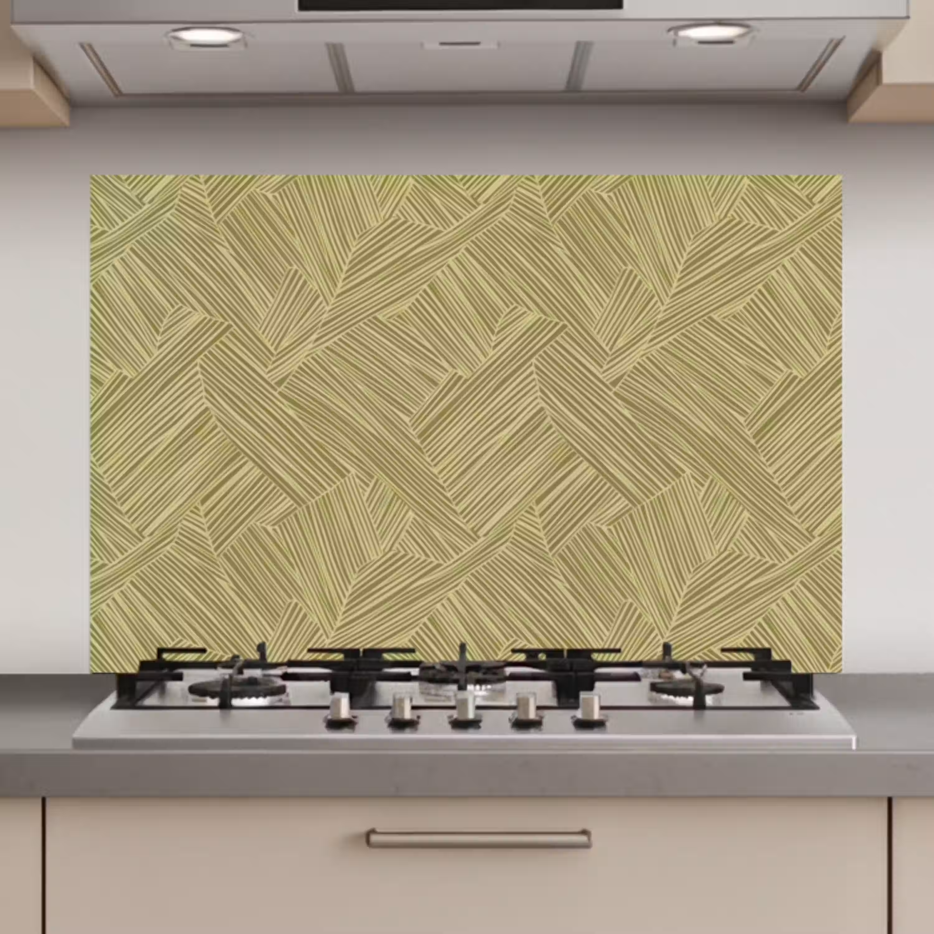 Abstract - Modern - Groen keuken achterwand spatscherm klein 900 -3d_website