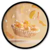 Peach - Eten - Taart - Oranje Fotolijst rond zonder passe partout klein -3d