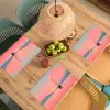 Zeilboot - Roze zee - Zonsondergang - Bergen Placemat vinyl groot -zzsfeer5_Kitchenyeah-website