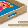 Muis - Kimono - Bloemen - Blauw Dienblad Rechthoek middel -USP_HandgreepNL