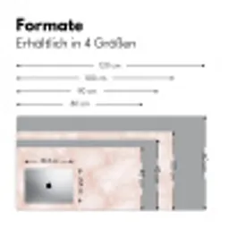 Roze - Marmer - Crème Muismat XXL klein 681 -ysfeer5_duits