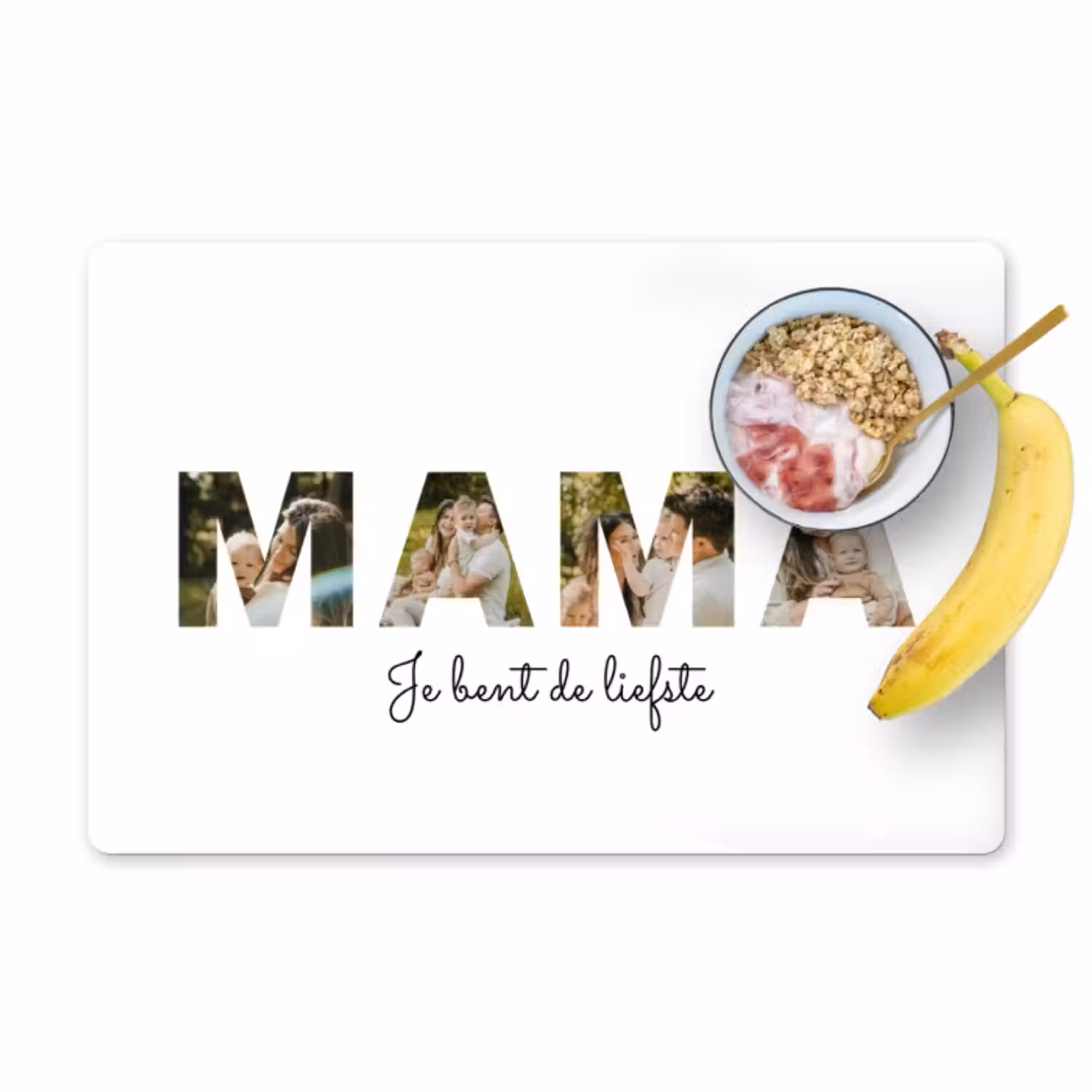 Gepersonaliseerde placemat - 6 stuks -  Mama - Lettercollage