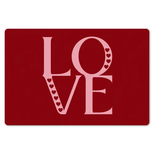 Love - Rood - Hatjes Placemat vinyl groot -zzsfeer1_Kitchenyeah-website
