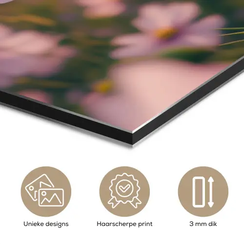 Bloemen - Paars - Wazig aluminium wit klein -closeup_NL