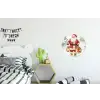 Kerstman- Winter - Sneeuw - Wit - Rood Wandcirkel aluminium klein -kinderkamer
