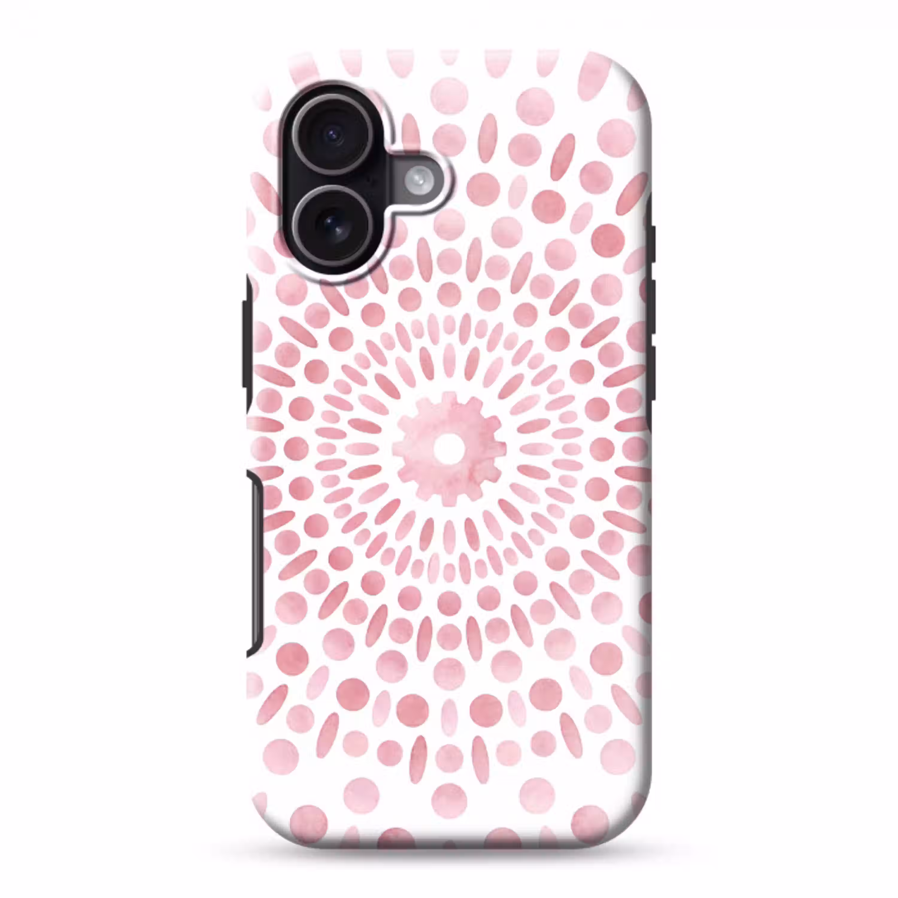 Abstract - Vormen - Patroon - Aquarel - Roze Toughcase MagSafe Apple iPhone 17 klein -3d