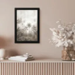 Jungle - Palmbomen - Natuur fotolijst zwart zonder passe partout klein -sfeer5