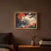 Witte vos - wolken - maan Light Box met batterij (Wandlamp) middel -sfeer4