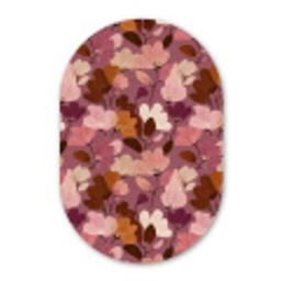 Bloem - Patroon - Roze Wandcirkel Ovaal Aluminium middel 839 -3d