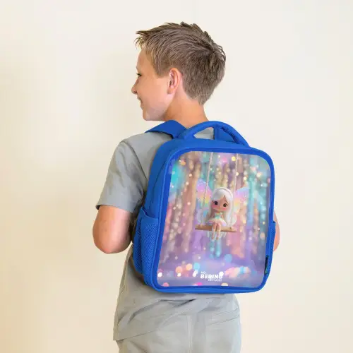 Fee - Elf - Regenboog Kinderrugzak - Blauw middel -sfeer2