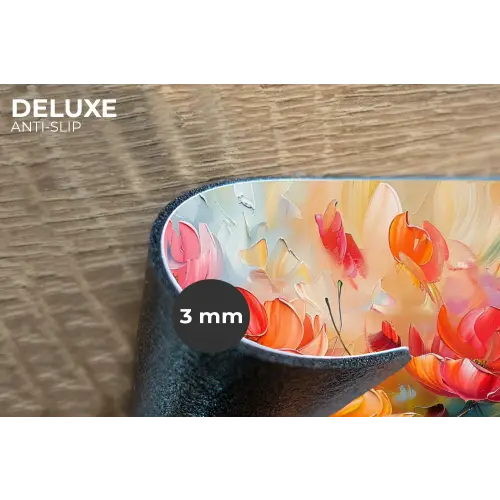Bloemen - Kleurrijk - Verf - Abstract - Kunst Placemat vinyl groot -closeup