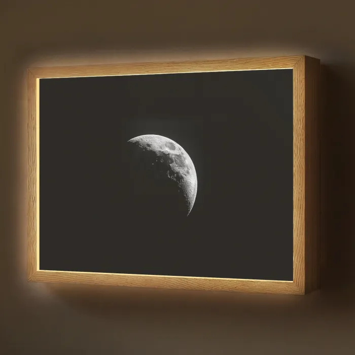 Maan - Hemel - Zwart - Schaduw Light Box met batterij (Wandlamp) middel -z3d_website